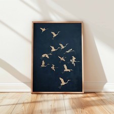 Birds In Flight Abstract Wall