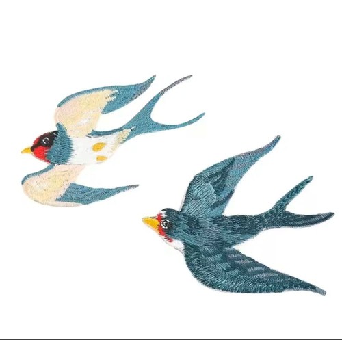 Embroidered swallow bird - 2, x